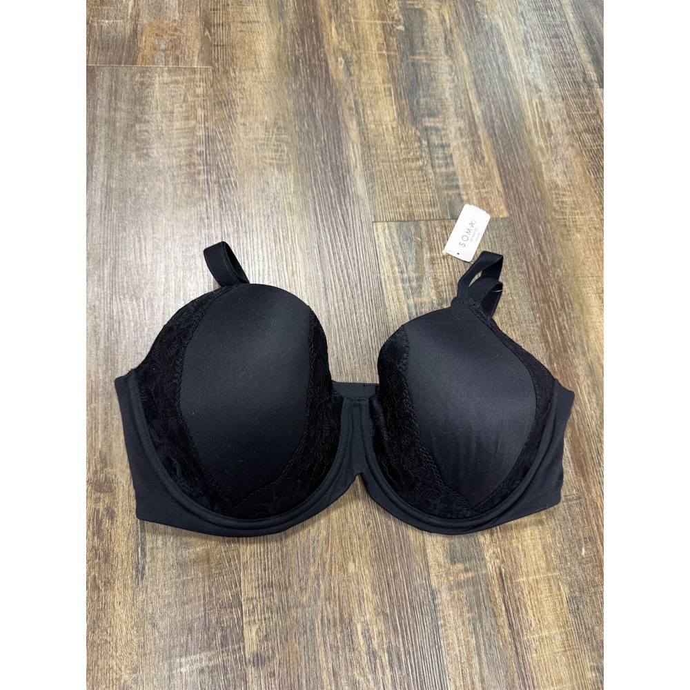 Soma Intimates Embraceable Perfect Coverage Bra Black Lace 40DD 570292451 NEW